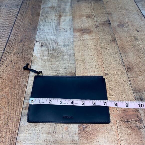 Fossil Black Zip Pouch with tab pull - Picture 6 of 8